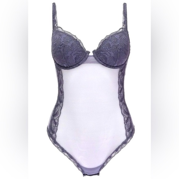 LA PERLA Ballade Sheer Underwire Lace-Trim Bodysuit NWT - Picture 2 of 16